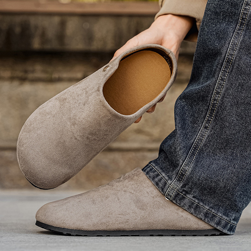 Flip Flop Leather Men - Heren Suède Lederen Slippers Mules Dames