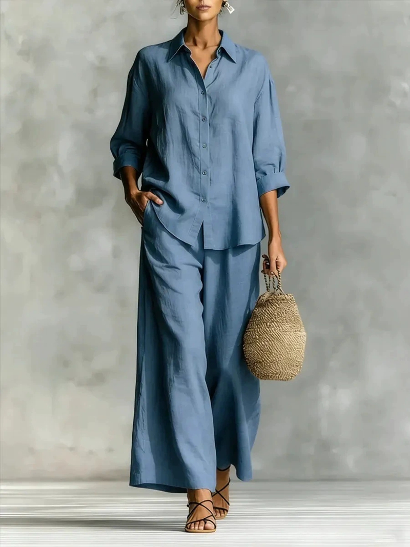 Linen Shirt Breathable - Dames Nieuwe 7-8 Mouw Blouse &