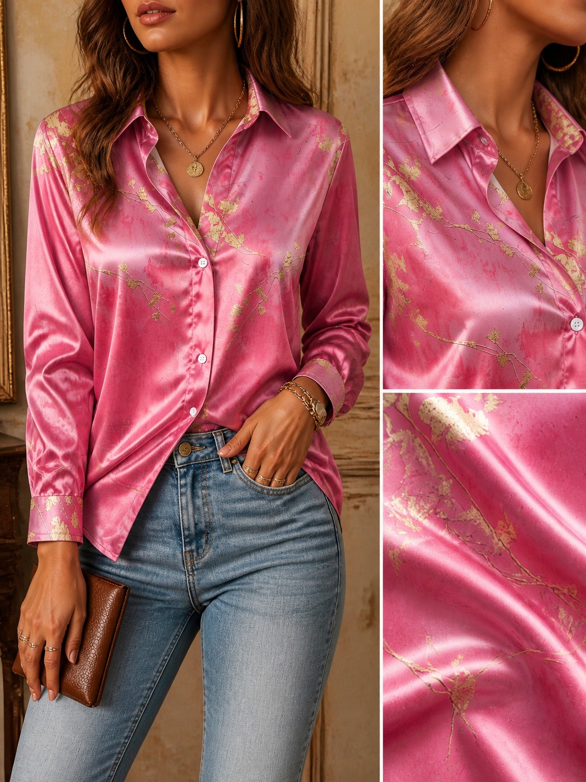 Damesvest met lange mouwen, bl - Resort Shirt Floral recensie en prijs