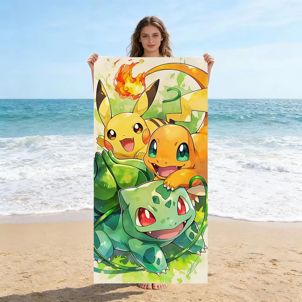 P-Pokemon Starters Anime stran - Beach Towel Large recensie en prijs