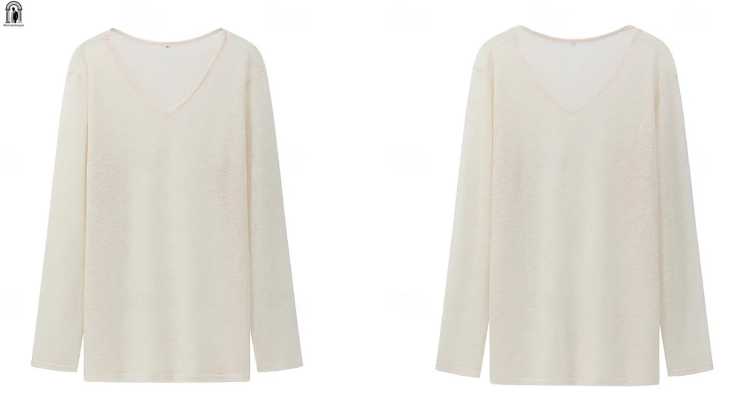 Casual T-shirt voor heren met  - Linen Shirt Breathable recensie en prijs