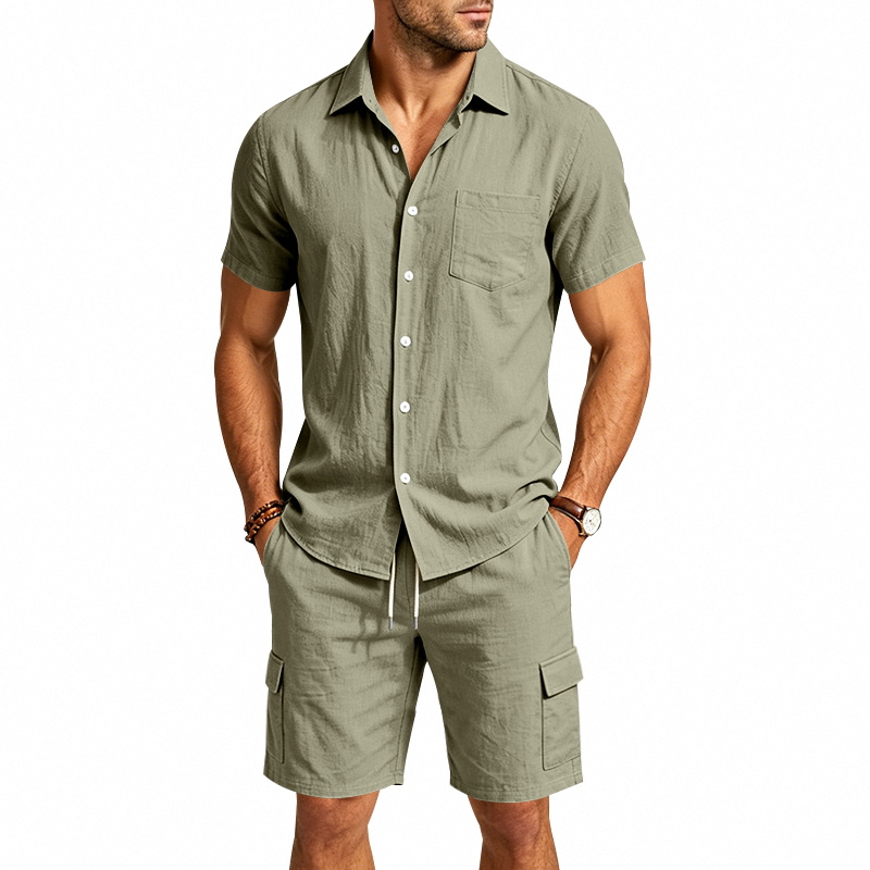 Heren zomer Amerikaans linnen  - Linen Shirt Breathable recensie en prijs