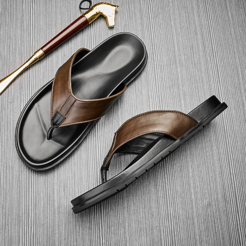 2026 Zomer Nieuwe Heren Echt L - Flip Flop Leather Men recensie en prijs